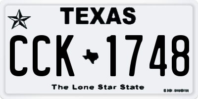 TX license plate CCK1748