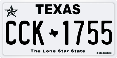 TX license plate CCK1755