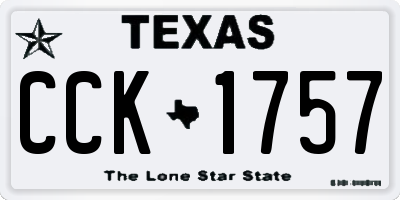TX license plate CCK1757