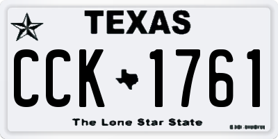 TX license plate CCK1761