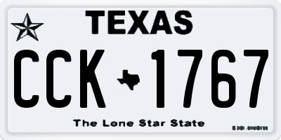 TX license plate CCK1767