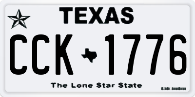 TX license plate CCK1776
