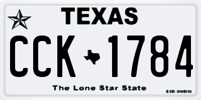 TX license plate CCK1784