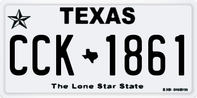 TX license plate CCK1861