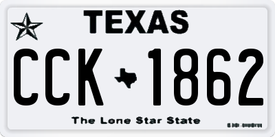TX license plate CCK1862