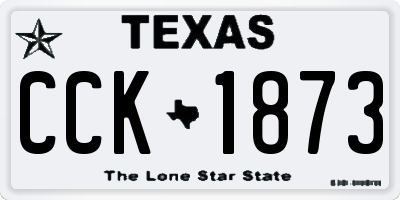 TX license plate CCK1873