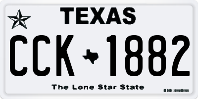 TX license plate CCK1882