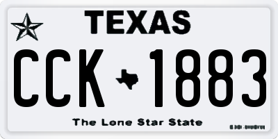 TX license plate CCK1883