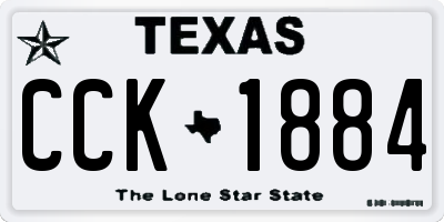 TX license plate CCK1884