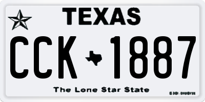 TX license plate CCK1887