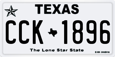TX license plate CCK1896