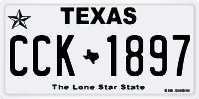 TX license plate CCK1897