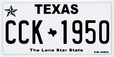 TX license plate CCK1950