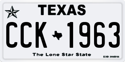 TX license plate CCK1963
