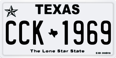 TX license plate CCK1969