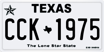 TX license plate CCK1975