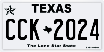 TX license plate CCK2024