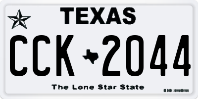 TX license plate CCK2044