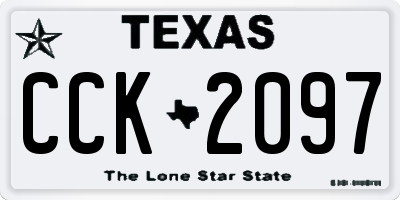TX license plate CCK2097