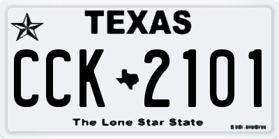 TX license plate CCK2101