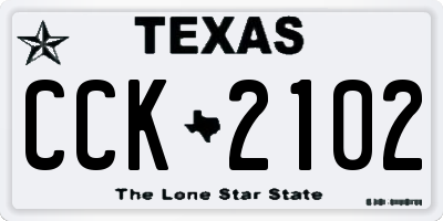 TX license plate CCK2102