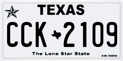 TX license plate CCK2109