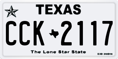 TX license plate CCK2117