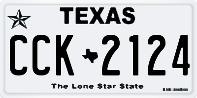 TX license plate CCK2124