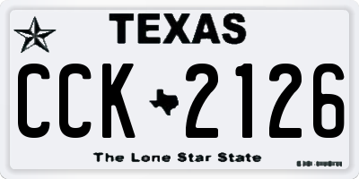 TX license plate CCK2126