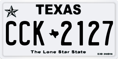 TX license plate CCK2127