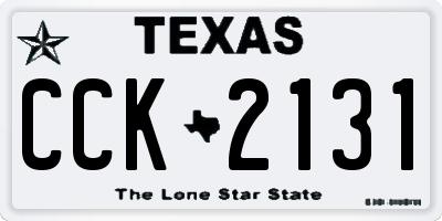 TX license plate CCK2131