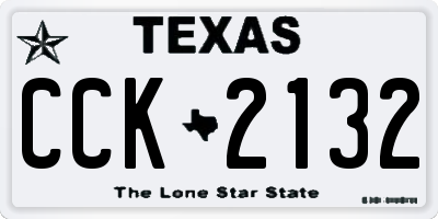 TX license plate CCK2132