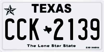 TX license plate CCK2139
