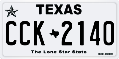 TX license plate CCK2140