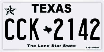 TX license plate CCK2142