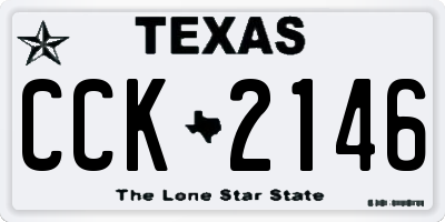 TX license plate CCK2146