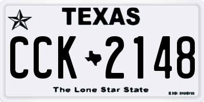 TX license plate CCK2148