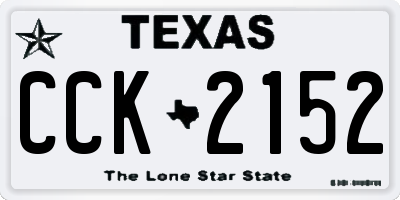 TX license plate CCK2152