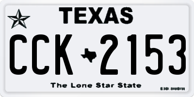 TX license plate CCK2153