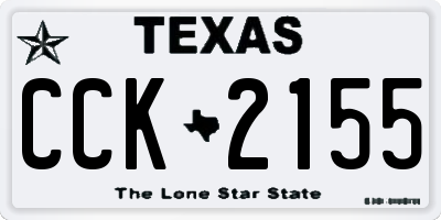 TX license plate CCK2155