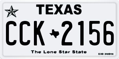 TX license plate CCK2156