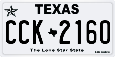 TX license plate CCK2160