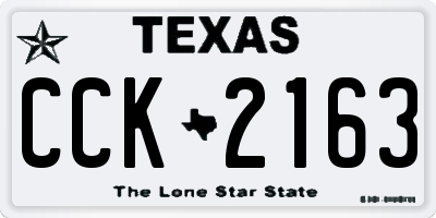 TX license plate CCK2163
