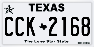 TX license plate CCK2168