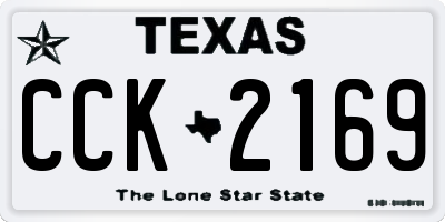 TX license plate CCK2169