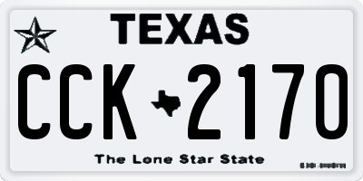 TX license plate CCK2170
