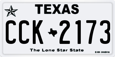 TX license plate CCK2173