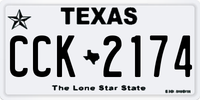 TX license plate CCK2174