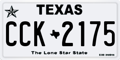 TX license plate CCK2175