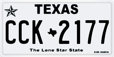 TX license plate CCK2177